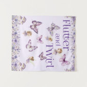 Tenture Flutter et Twirl Purple Fairy Party Contexte (Devant (Horizontal))