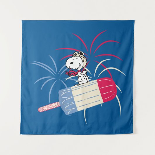 Tenture Flying Ace Snoopy on Ice Pop (Devant)