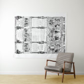 Tenture Foi catholique sainte noire/blanche Infographic (En situation (horizontale))