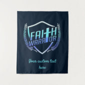 Tenture Foi guerrier Christian Bleu pourpre Ombre (Devant)