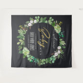 TENTURE FOLIAGE DE COURONNE AQUARELLE BIENVENUE BABY SHOWE (Devant (Horizontal))