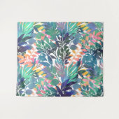 Tenture Foliage de la Jungle tropicale Aquarelle Verdure (Devant (Horizontal))