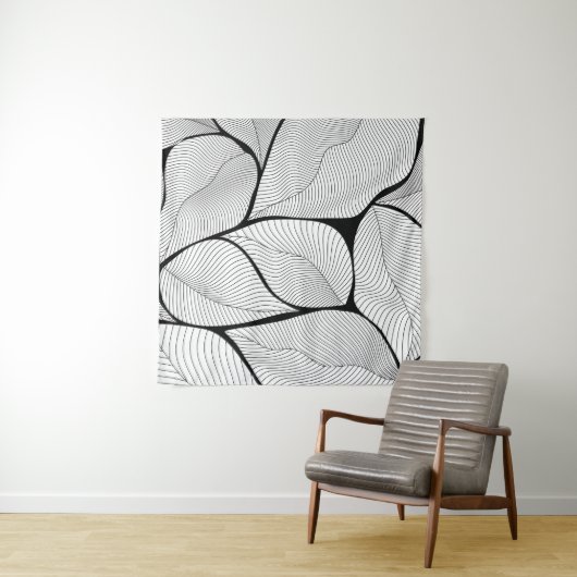 Tenture Foliage leaves background pattern (En situation (horizontale))