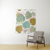 Tenture Foliage Tropical - Motif Monstère Et Feuille De Pa (En situation)