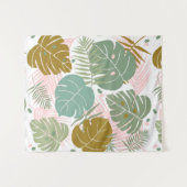 Tenture Foliage Tropical - Motif Monstère Et Feuille De Pa (Devant (Horizontal))