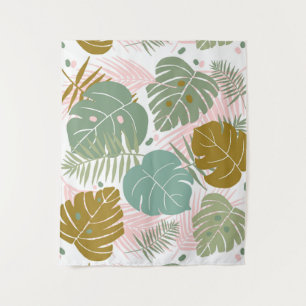 Tenture Foliage Tropical - Motif Monstère Et Feuille De Pa