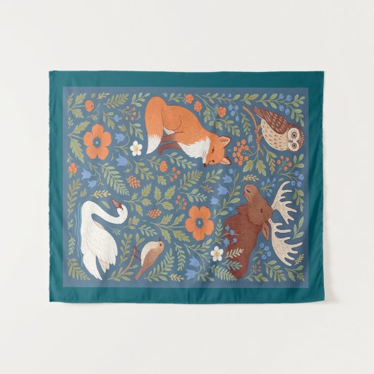 Tenture folk lore art (Devant (Horizontal))