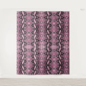 Tenture Fond à motif de peau de python rose (Devant)