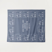 Tenture Fond Bleu Acier Votre Logo & Texte (Devant (Horizontal))