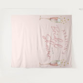 Tenture Fond chic moderne de calligraphie avec flûtes à ch (Devant (Horizontal))