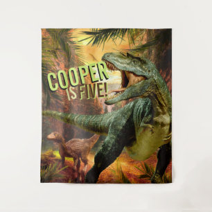 Tenture Fond d'anniversaire de garçons dinosaures TRex T