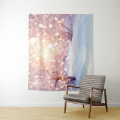 Tenture Fond d'arbre enneigé en hiver Pays merveilleux de  (En situation)