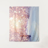 Tenture Fond d'arbre enneigé en hiver Pays merveilleux de  (Devant)