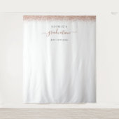 Tenture Fond de 21 ans en paillettes de rose doré pour pho (Devant)