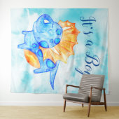 Tenture Fond de Baby Shower Dino Boy (En situation (horizontale))