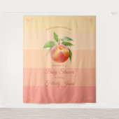 Tenture Fond de Baby Shower Peach Fuzz (Devant)