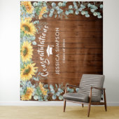 Tenture Fond de Backdrop pour diplômés avec tournesols mod (En situation)