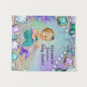 Tenture Fond de baptême de bébé sirène Jewel (Devant (Horizontal))
