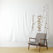 Tenture Fond de baptême simple en confettis dorés (En situation (horizontale))