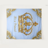 Tenture Fond de bébé bleu doré Prince Extra Large pour nou (Devant (Horizontal))