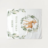 Tenture Fond de bébé élégant faune or verdure cerf (Devant (Horizontal))