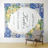 Tenture Fond de bienvenue pour la douche de mariage en car (En situation (horizontale))