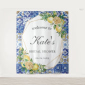 Tenture Fond de bienvenue pour la douche de mariage en car (Devant)