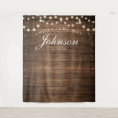 Tenture Fond de bois rustique - Future Mrs Photo Backdrop (Devant)