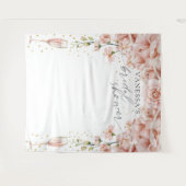 Tenture Fond de Brunch et Bulles floral pour la douche de  (Devant (Horizontal))