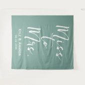 Tenture Fond de cabine Boho Miss to Mrs Mariage Réception (Devant (Horizontal))