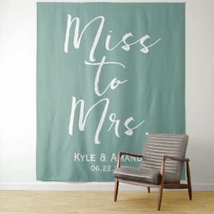 Tenture Fond de cabine Boho Miss to Mrs Mariage Réception