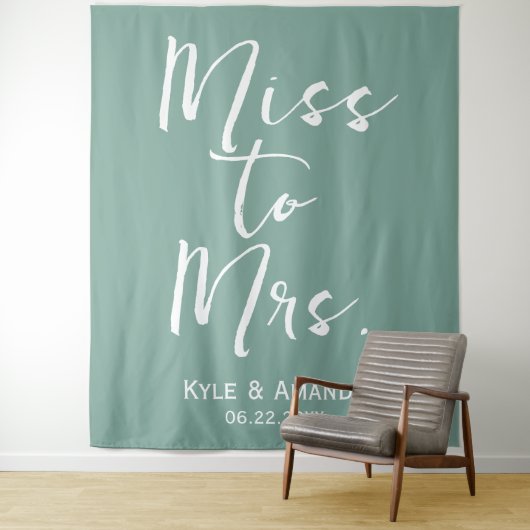 Tenture Fond de cabine Boho Miss to Mrs Mariage Réception (En situation)