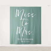 Tenture Fond de cabine Boho Miss to Mrs Mariage Réception (Devant)