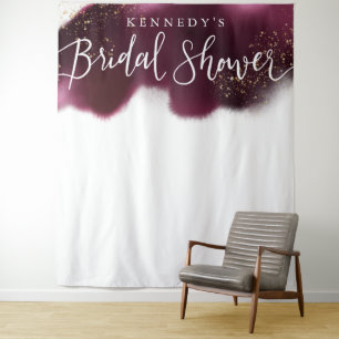 Tenture Fond de cabine de douche de mariage paillettes or