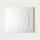 Tenture Fond de cabine de mariage à paillettes dorées pour (Devant (Horizontal))