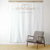 Tenture Fond de cabine de mariage à paillettes dorées pour (En situation)