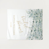 Tenture Fond de cabine de mariage - Feuilles d'eucalyptus (Devant (Horizontal))