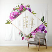 Tenture Fond de cabine de mariage - Fleurs violettes (En situation (horizontale))