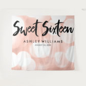 Tenture Fond de cabine de Rose Gold moderne avec lumières  (Devant (Horizontal))