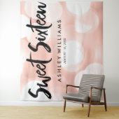 Tenture Fond de cabine de Rose Gold moderne avec lumières  (En situation)