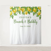 Tenture Fond de cabine photo Baby Shower Citrons Lumineux (Devant)