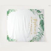 Tenture Fond de cabine photo Baby Shower Eucalyptus Vert e (Devant (Horizontal))