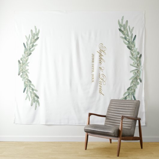 Tenture Fond de cabine photo Branches d'olivier à l'aquare (En situation (horizontale))