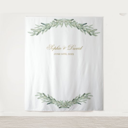 Tenture Fond de cabine photo Branches d'olivier à l'aquare (Devant)