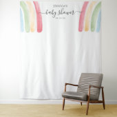 Tenture Fond de cabine photo de Baby Shower Boho Rainbow (En situation)