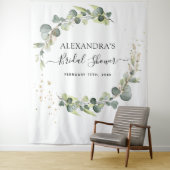 Tenture Fond de cabine photo de Baby Shower Eucalyptus (En situation)