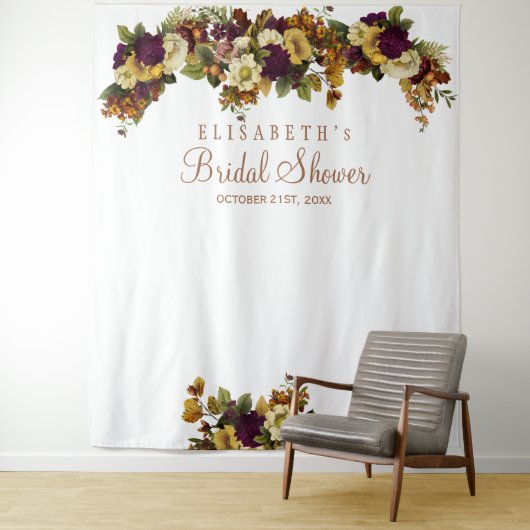 Tenture Fond de cabine photo de douche de mariage floral d (En situation)