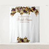 Tenture Fond de cabine photo de douche de mariage floral d (Devant)