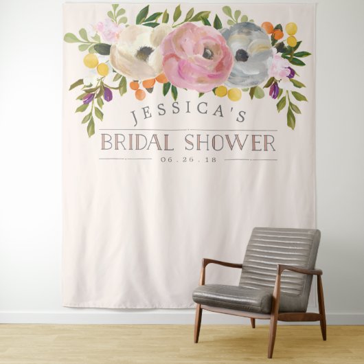 Tenture Fond de cabine photo de douche de mariée - Douces (En situation)