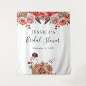 Tenture Fond de cabine photo de douche florale d'automne (Devant)